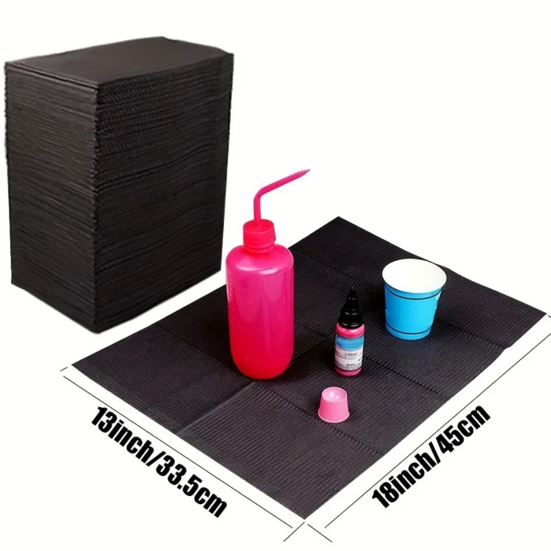 20/50/125PCS Black Tattoo Tabletop Cover Disposable Bed Sheet Fabric Waterproof Stain Resistant Cleaning Table Mat