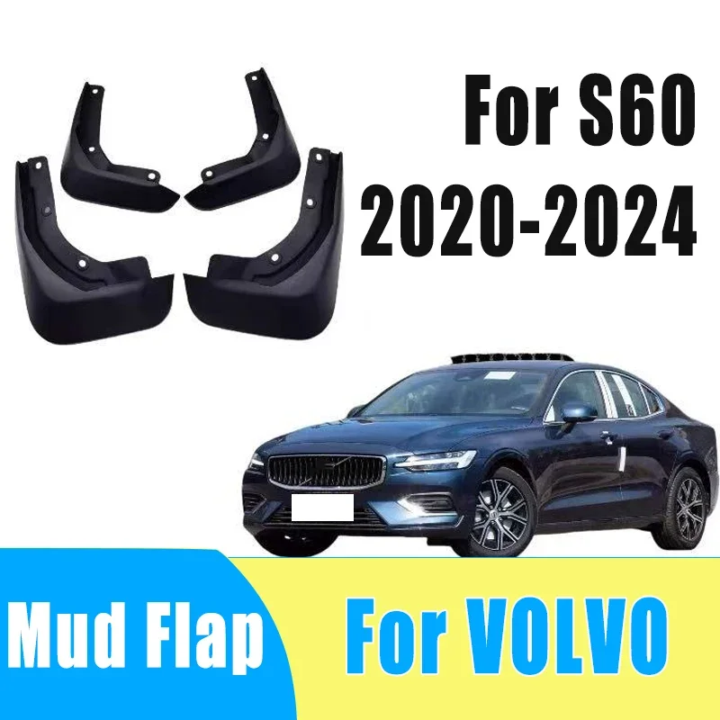 

4pcs Automobiles Tire Mudguard Waterproof Prevent Mud Splashing Car Mud Flap Fender Trim Accessories For VOLVO S60 2020-2024