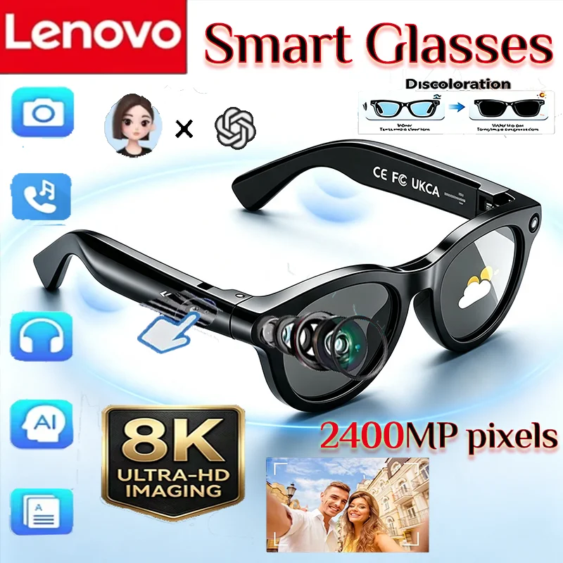 Smart Glasses Lens - Lunettes intelligentes Lenovo 8K 2400MP avec