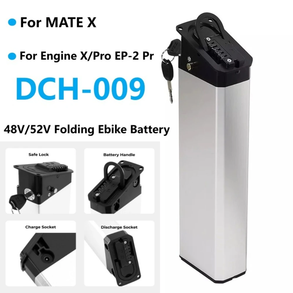 DCH-009 Replacement Battery 48V 52V 10Ah/13Ah/15Ah/17.5Ah For ENGWE Engine PRO 2.0 MATE X Fat Tire Folding Bike Hidden Battery