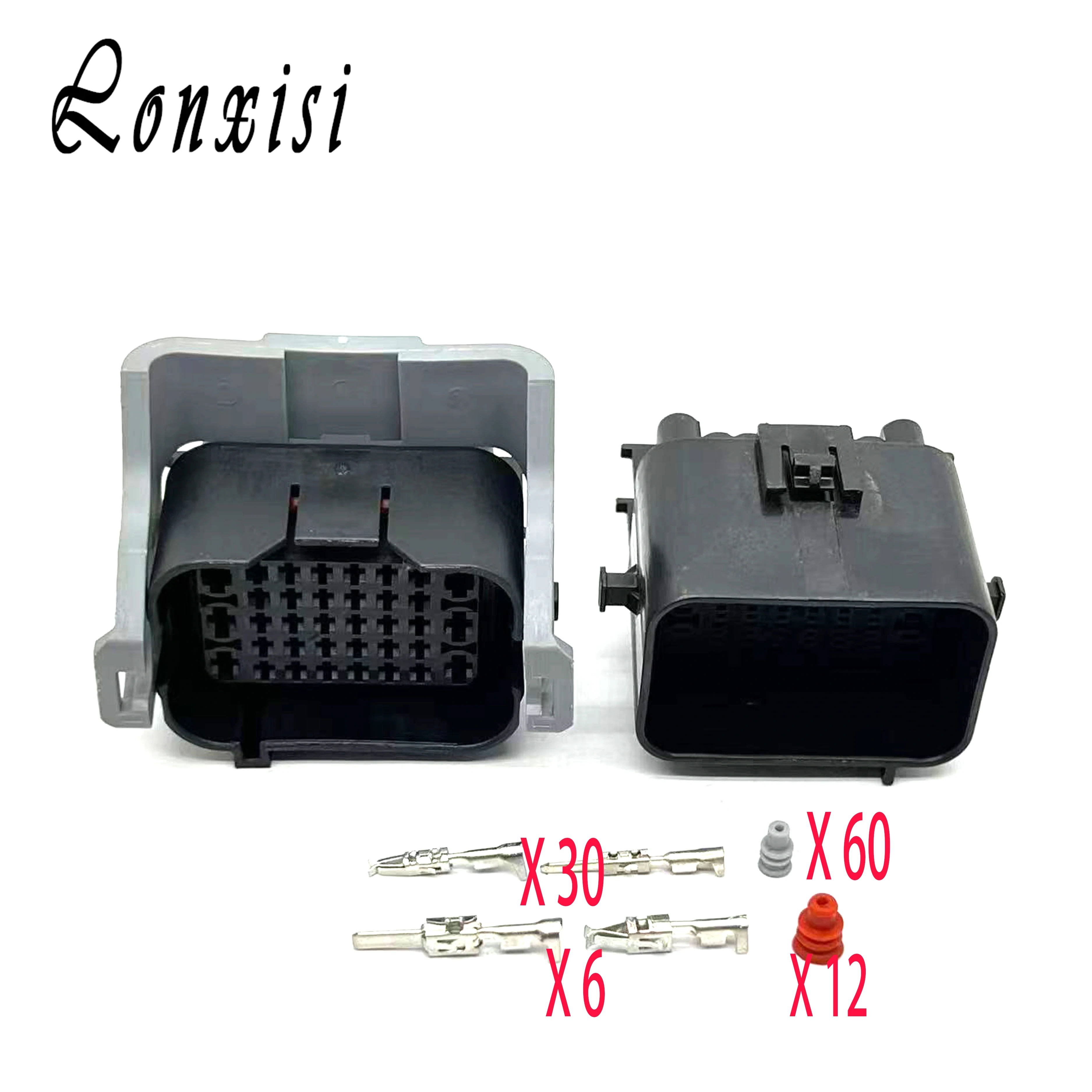 6 Pin Male Female Auto ECU Waterproof Connector Engine Radar Headlight Harness Assembly Plug 1743062-2 1743059-2
