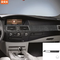 Instrument Right Side Panel Cover Trim Real Carbon Fiber Stickers For BMW 5 Series E60 2004 2005 2006 2007 Car Accessories