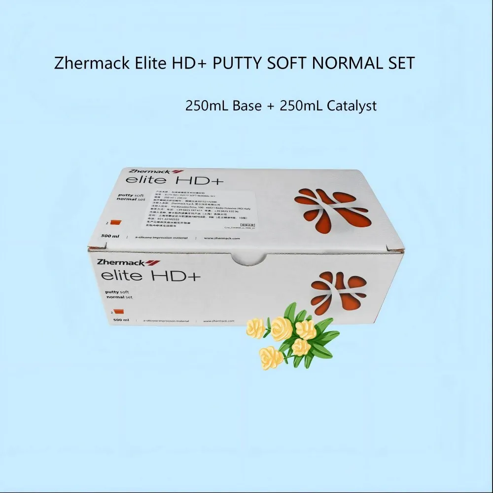 Zhermack Dental Impression Material Zhermack Elite HD+ Putty Soft A-silicone Base Material Light Body Normal Set
