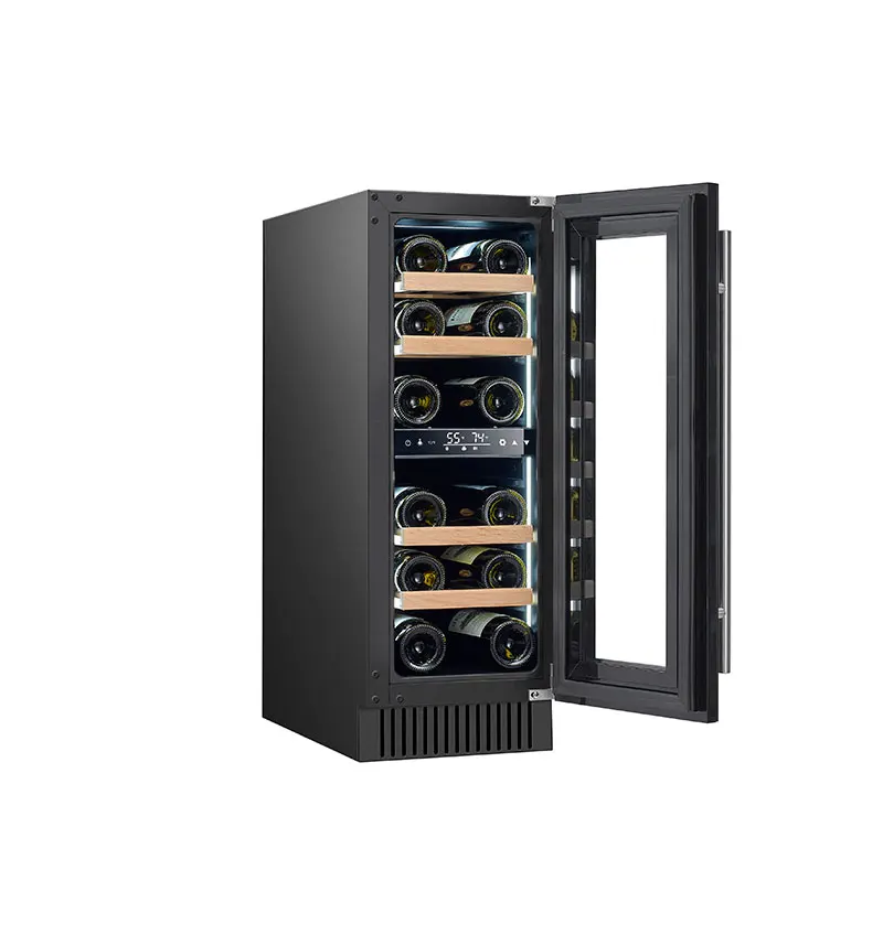 Refrigerador para vinos y bebidas de lujo con certificado ETL, estante de madera, independiente, gabinete para bodega.