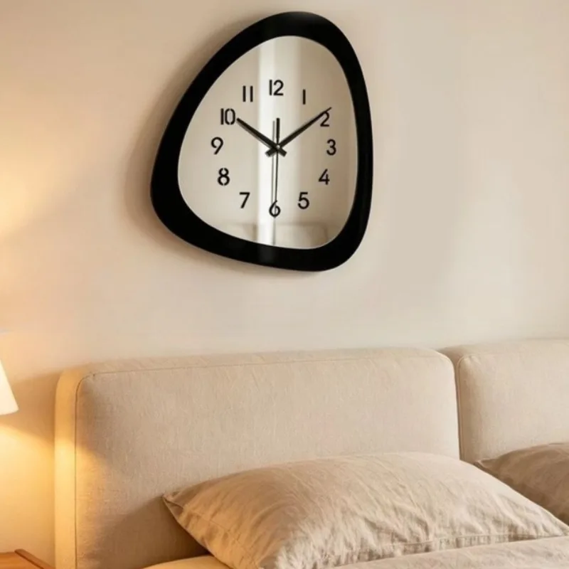 Acrylic Wall Clock with Mirror Egg Art Silent Living Room Wall Clocks Portable Luxury Watches Modern Luxury Home Decoration