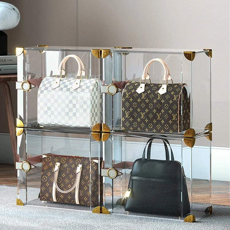 [Luxury Storage] Bag Storage Box Wardrobe Dustproof Acrylic Shelf Transparent Display Cabinet