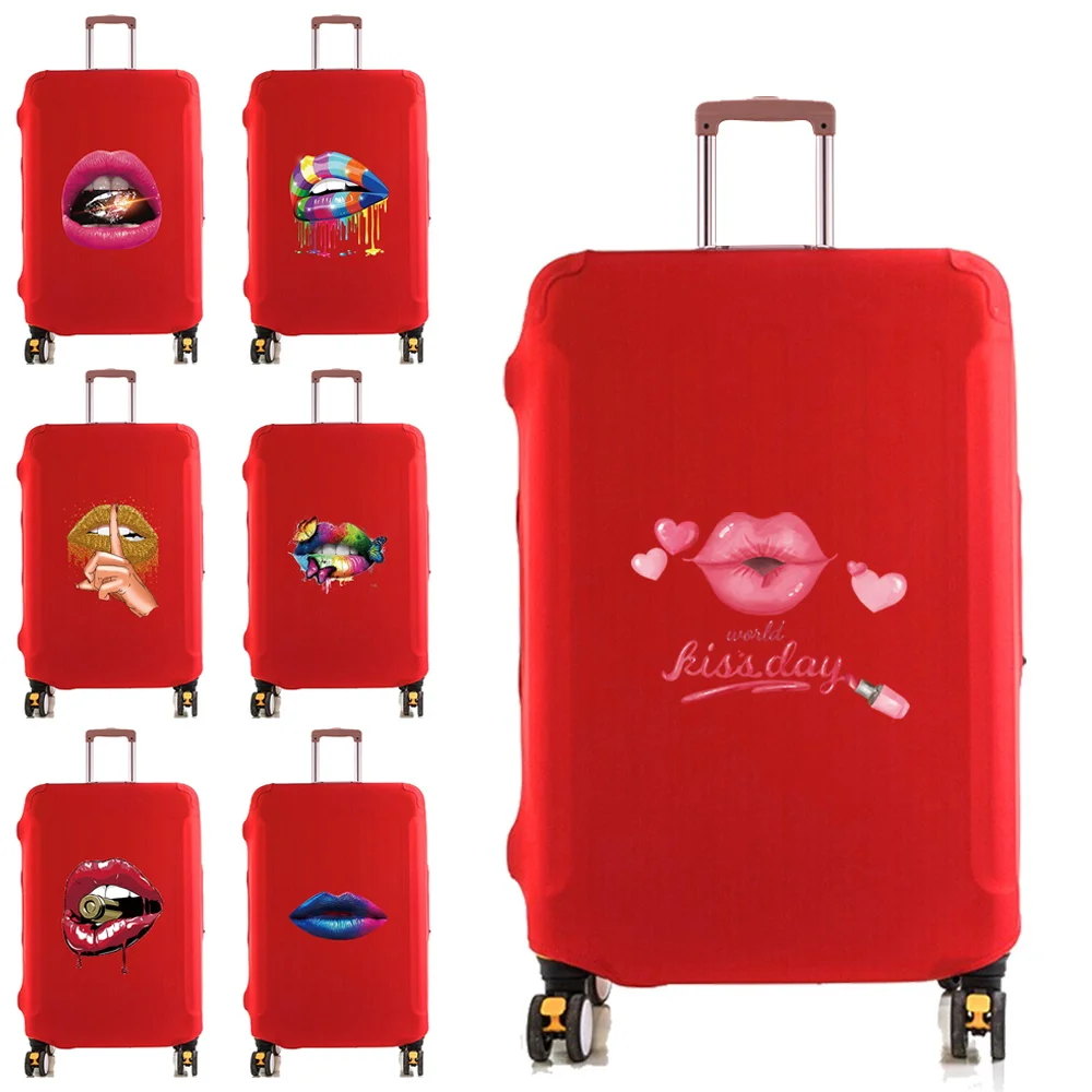 Luggage Cover Protector Elastic Dustroof Fashion Suitcase Dust Cover 18-28 Inch Trolley Baggage Mouth Print Travel Accessories