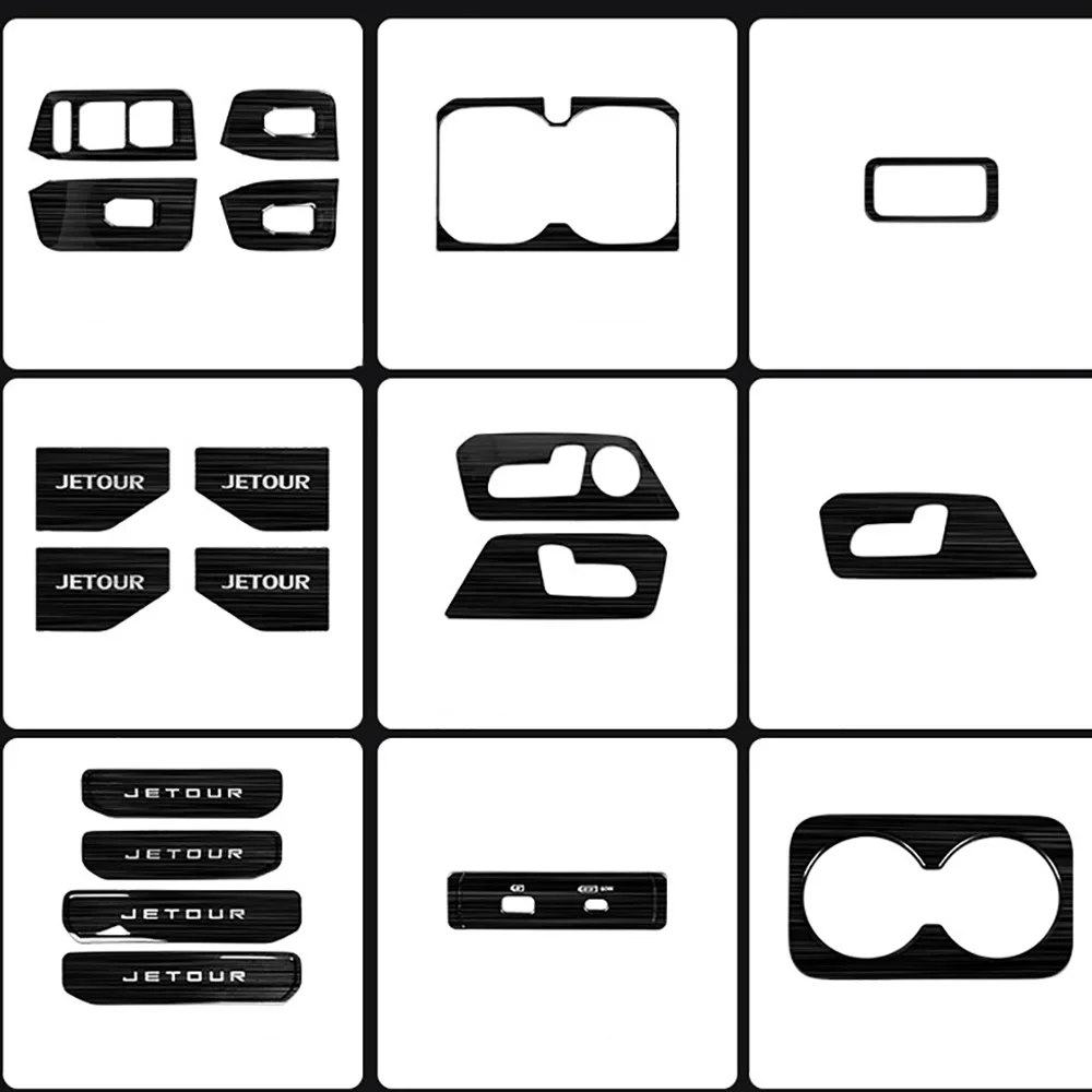 블랙 티타늄 유리 리프팅 패널, Chery Jetour Traveler T2 2023 2024 적합, 자동차 액세서리, 인테리어 수리 