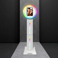 Ipad Selfie Photo Machine 9.7'' 10.5'' 11'' 12.9'' 13'' 12.3'' Photobooth Machine Wedding Birthday with 2 Panels ipad Booth