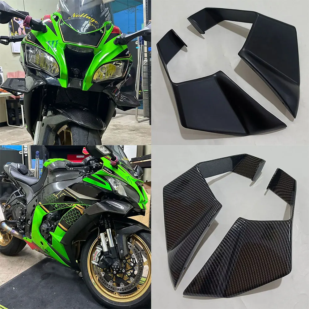 For Kawasaki ZX10R ZX-10R 2008 2009 -23 2024 Motorcycle Mirrors Winglets Aerodynamic Wind Side Wings Spoiler Fairing Accessories