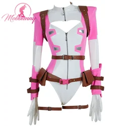 MOBBUNNY Heroine Cosplay  Women's Lingerie Bodysuit with Hat Wrist Guards Cosplay Costume