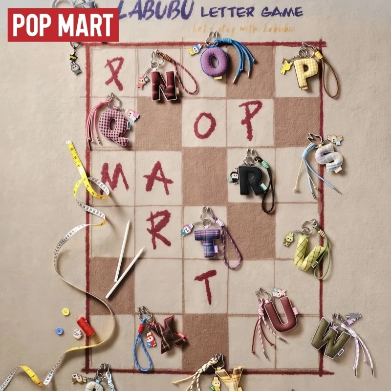 Hot Selling Genuine Stock Popmart Bubble Mart Labubu Heart Code Series Letter Pendant Surprise Blind Box Cute Collection Gifts