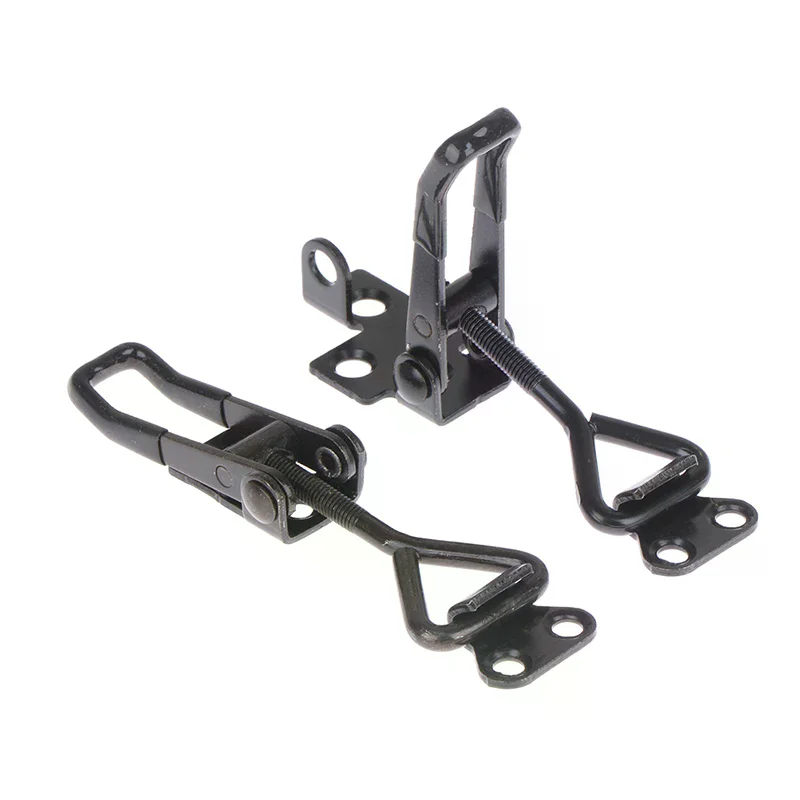 1Pcs Black Quick Clamp Toggle Latch Catch Toggle Clamp Adjustable Cabinet Boxes Lever Handle Lock Hasp For Home Sliding Door