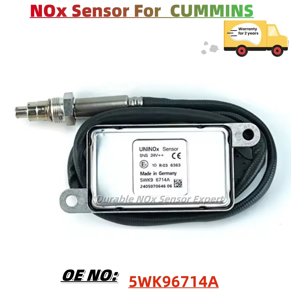 

High Quality 5WK9 6714A 5WK96714A Nitrogen Oxygen Nox Sensor 24V For Cummins Truck Parts 5WK96714A