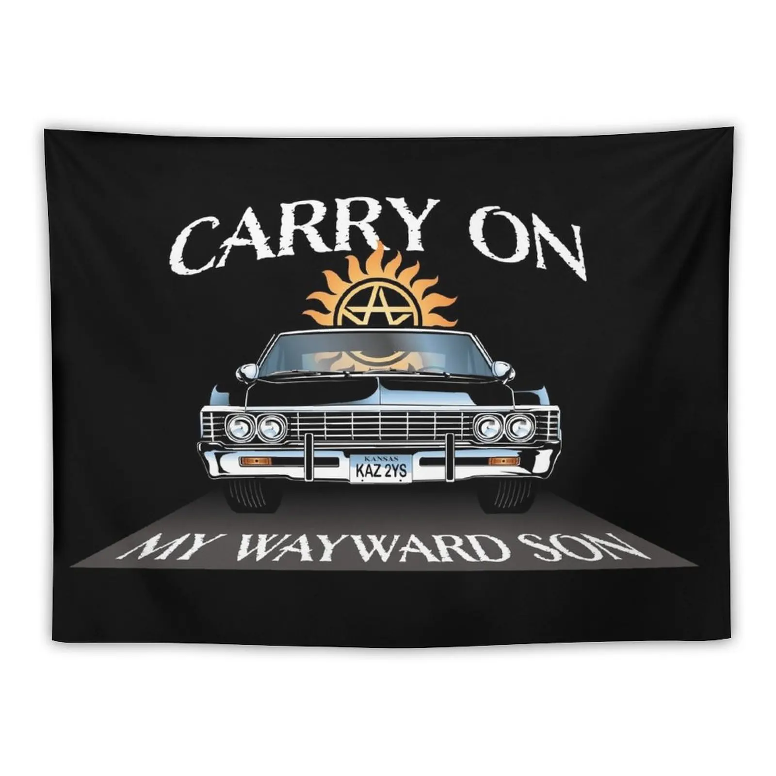 

Carry On My Wayward Son Tapestry Wall Hanging Wall Home Decorating Aesthetic Room Decor Korean