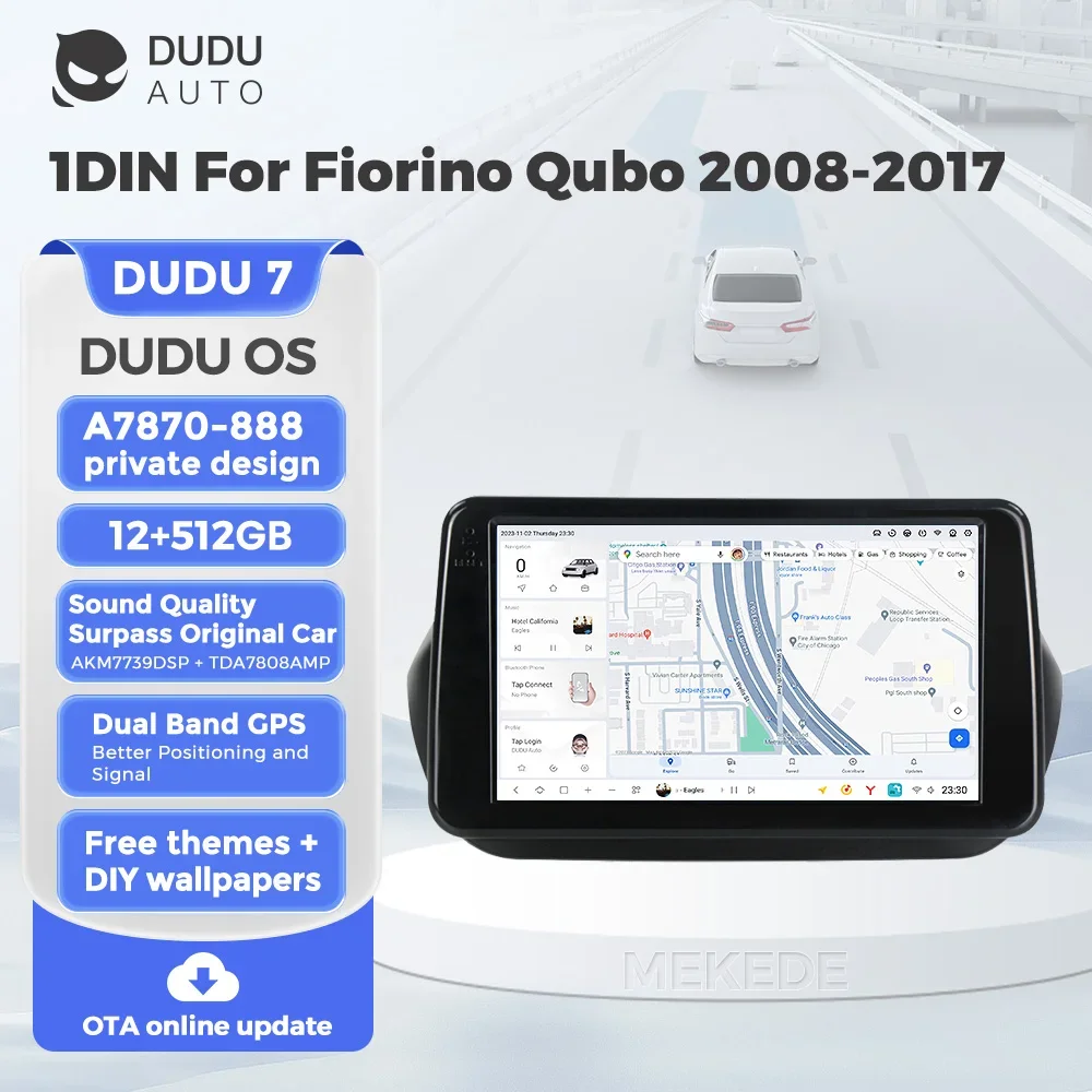 DUDU7 Android Car Radio Audio Player For Fiat Fiorino Qubo Citroen Nemo Peugeot Bipper 2008-2017