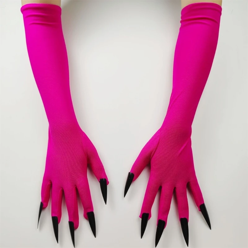 MXMB Halloween Gloves Full Finger Long Fingernails Costume Accessories Photo Props