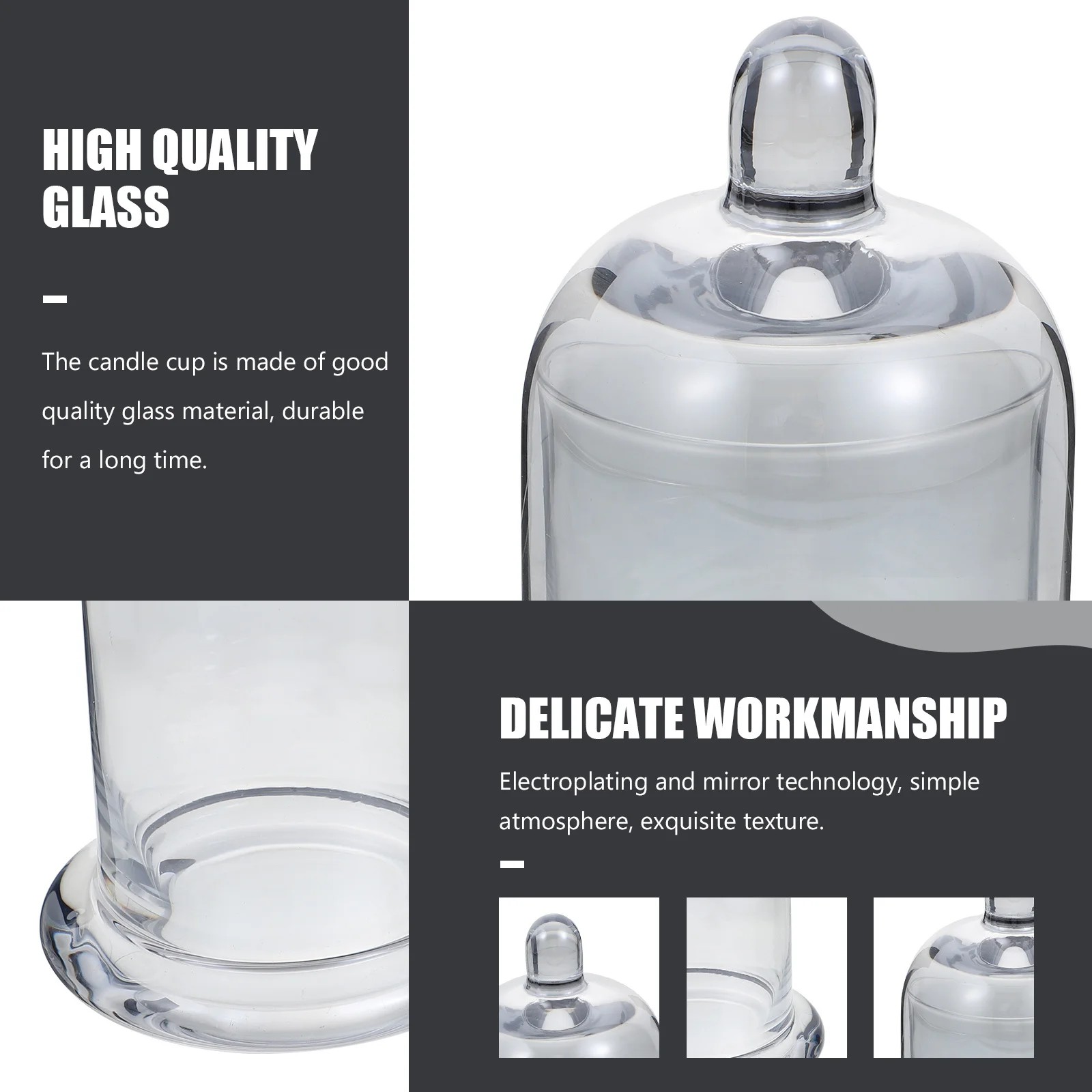 1Set Decorative Glass Cup Premium Wax Holder for Home Decor Gift for Birthday Anniversary Special Occasions