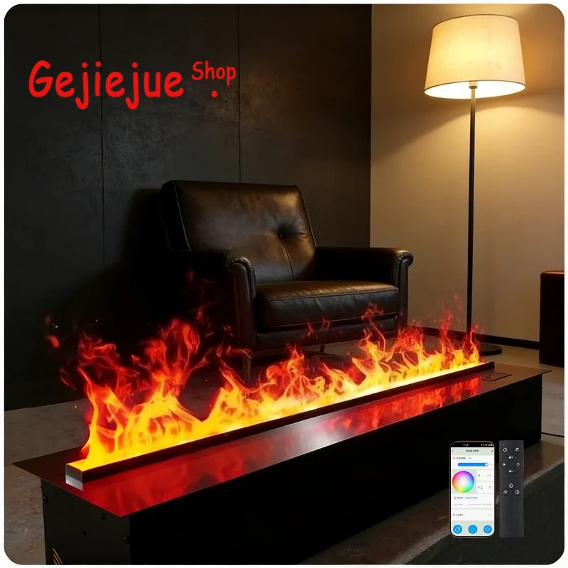 

Mist Technology Firebox Gold Mist Electric Fireplace with App Control, Adjust Flame Color and Brightness, 3D Mist Technology
