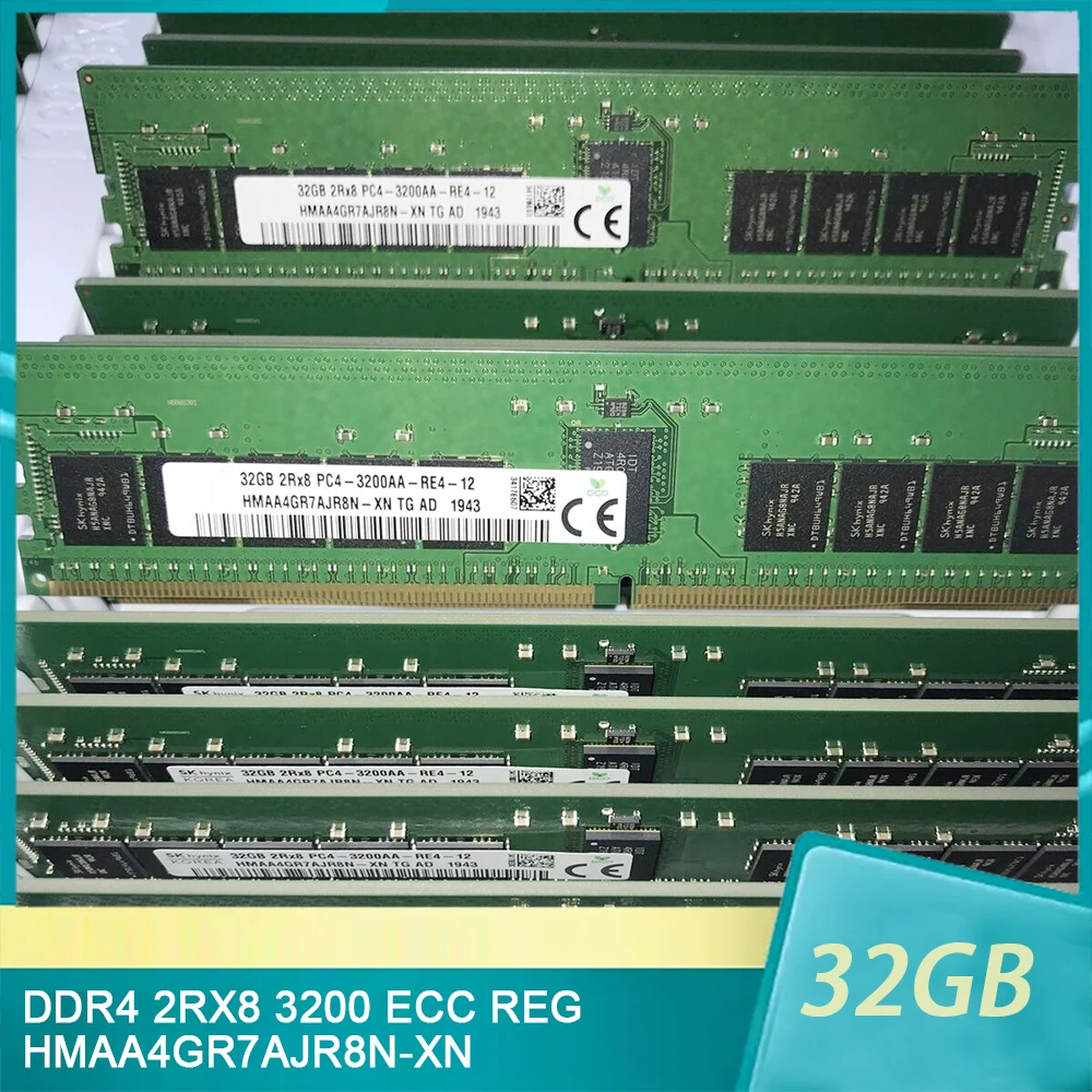 

1 Pcs 32GB 32G DDR4 2RX8 3200 ECC REG Memory HMAA4GR7AJR8N-XN RAM For SK Hynix
