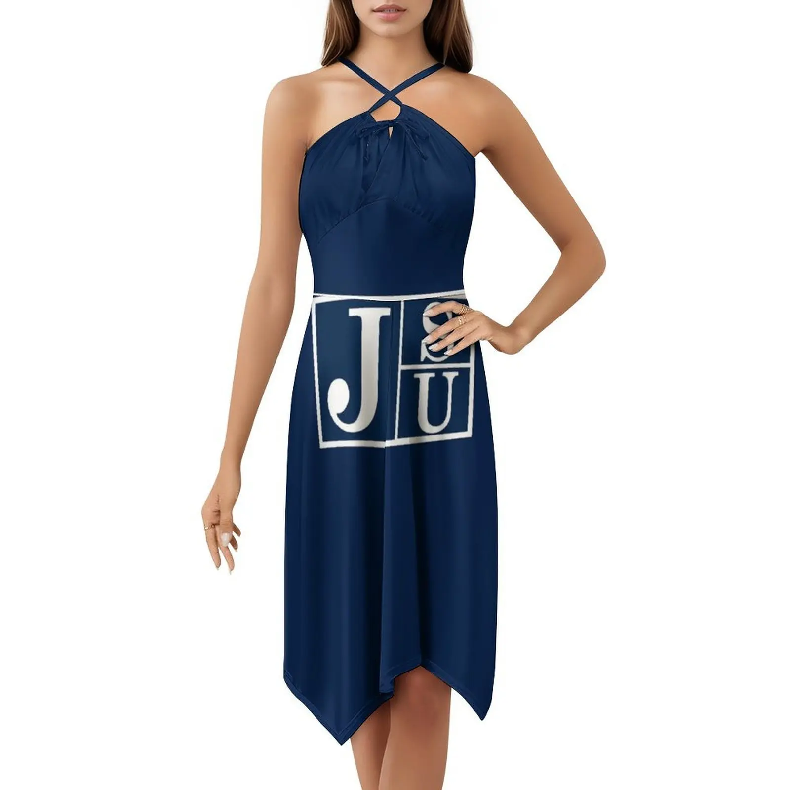 فستان Lady Tigers Jackson State Tigers-Icon بوهيمي بدون أكمام متعدد الطباعة لحفلات عطلة الشاطئ فستان رياضي بشعار