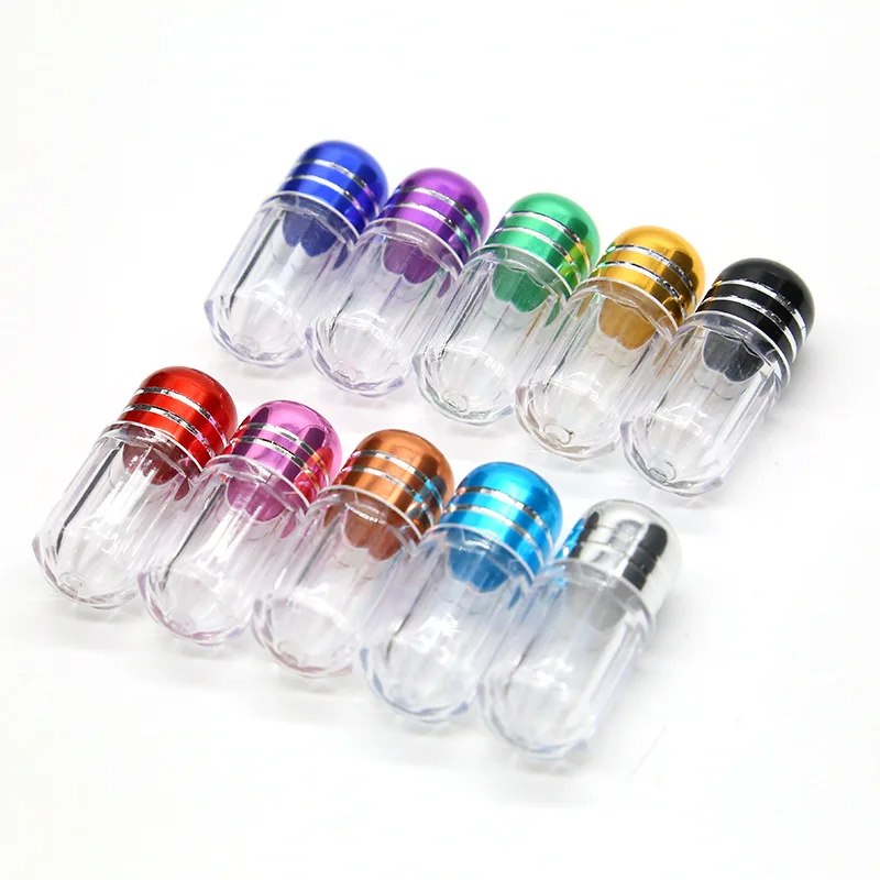 100pcs/set Clear Plastic Capsule Bottle Made of Acrylic Material Octagonal Aluminum Cap Single Pack Plastic Shell Wholesale