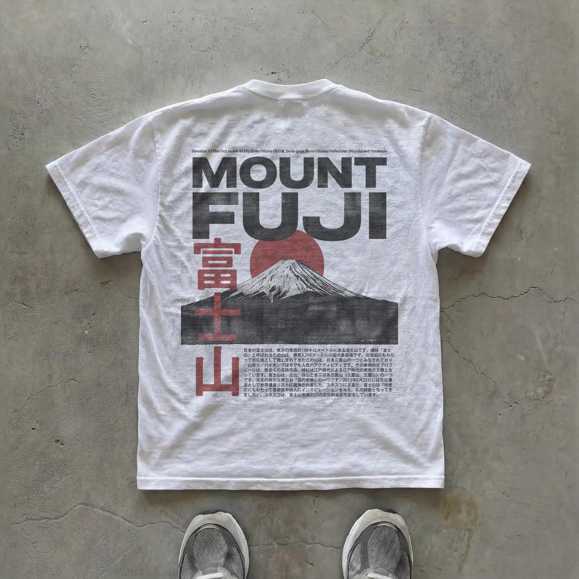 2026 Mount Fuji T-shirt Japanese Graphic T-shirt Retro Y2K Fashion Trend Y2k Ins