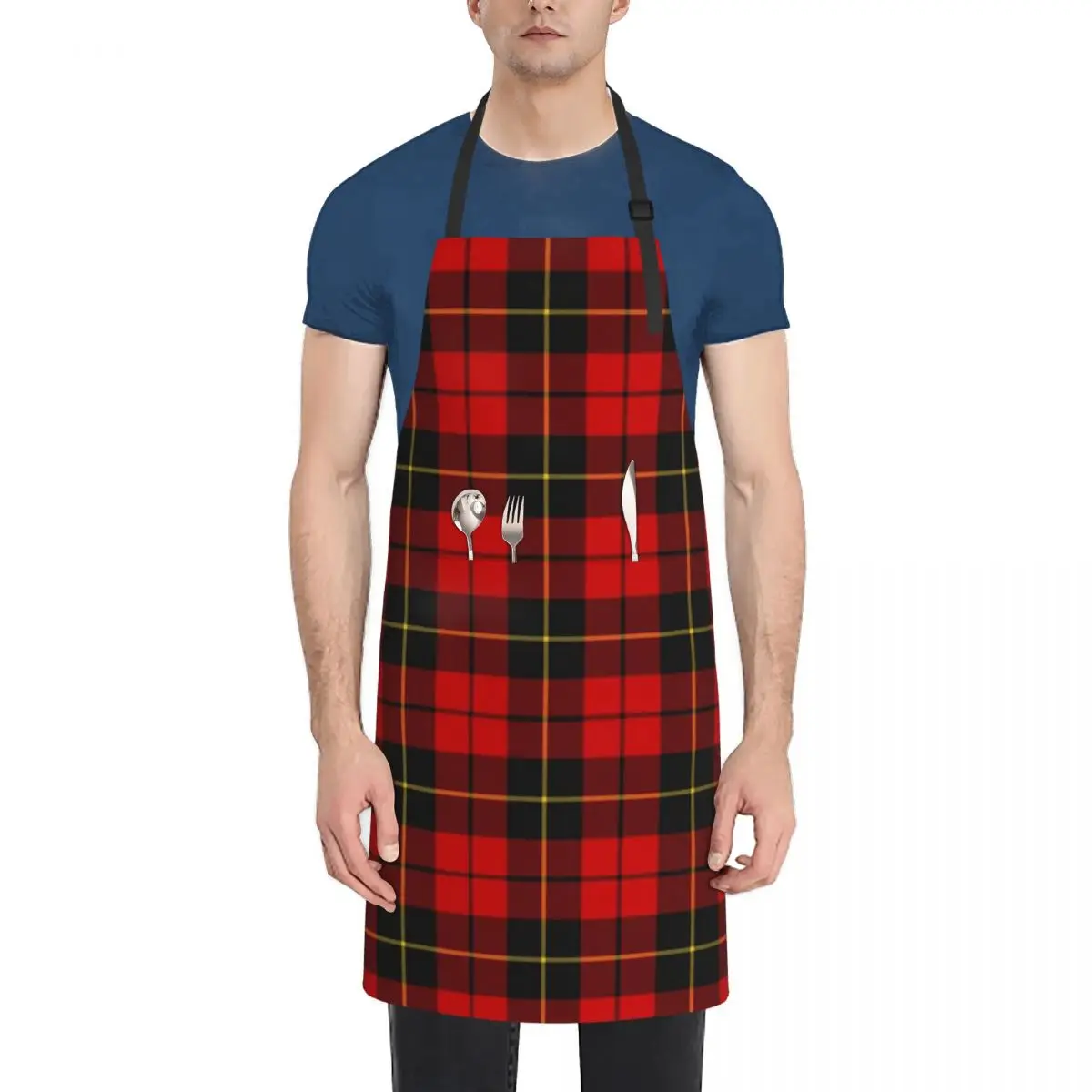 Clan Wallace Tartan Apron Kids Waterproof women Kitchen Accessories 2022 Apron