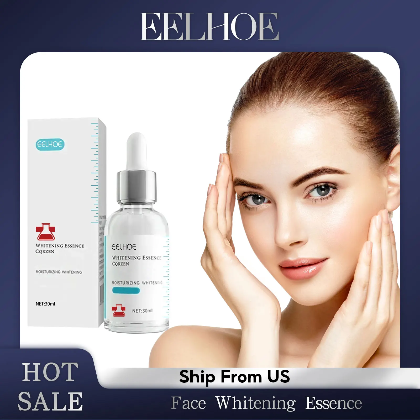 EELHOE Face Whitening Serum Remove Melasma Essence Fade Dark Spots Melanin Brightening Skin Essence Pigment Correction Products