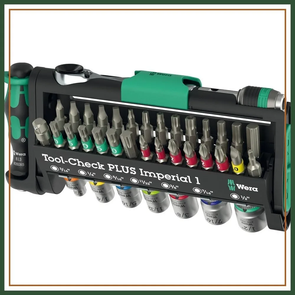 

39-Piece Tool Set, 1/4 Drive, 19cm, Brushed Finish, for Phillips/Torx/Slotted/Hex
