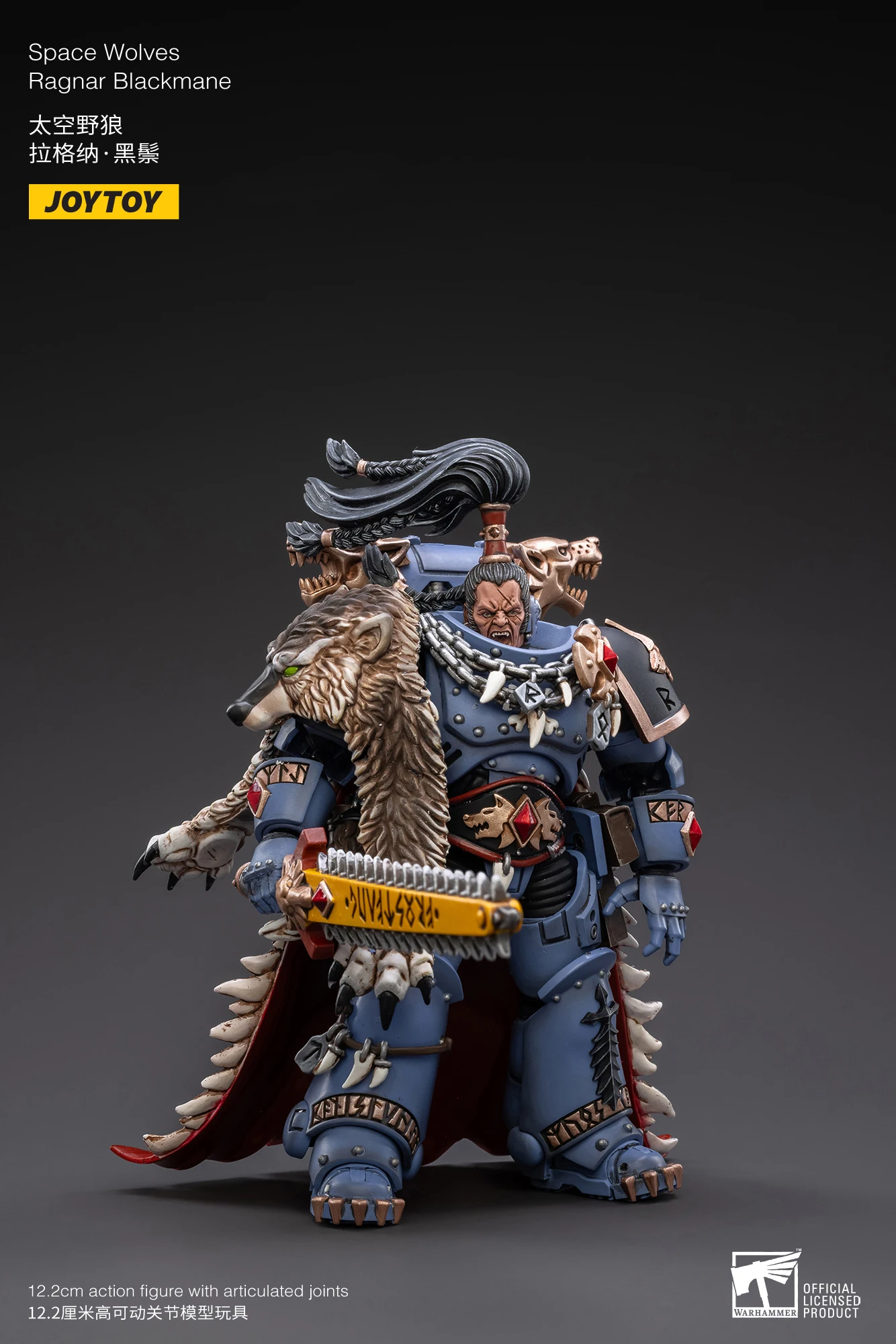 JOYTOY 1/18 Space Wolves Ragnar Blackmane Actionfiguren-Sammlung Militärmodell Geschenk