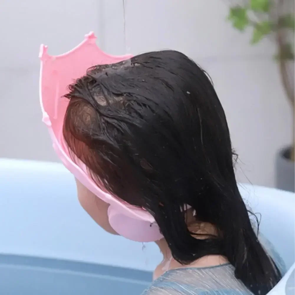 For Kids Ear Protection Safe Children Shampoo Bathing Adjustable Hair Wash Hat  Shower Protect Head Cover Baby Shower Soft Cap