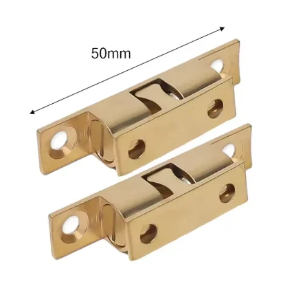 1/5 Stücke Doppelkugel Türriegel Federkugel Schubladenschloss Möbel Schrank Schranktür Verstellbarer Riegel Messing Türschnalle 43/50/60mm