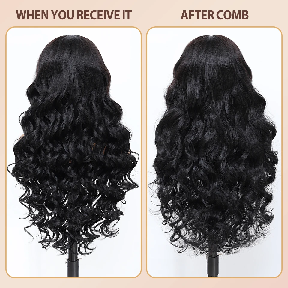 Ombre preto gengibre t parte perucas dianteiras do laço sintético 100% mão-amarrado onda solta peruca de renda com fibra de alta temperatura para o sexo feminino