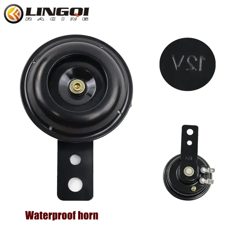 Electric Car Horn 12V Waterproof Round Speaker Horns Loud Warning Voice For Most Pit Dirt Bike Motocross Part Motorcycle