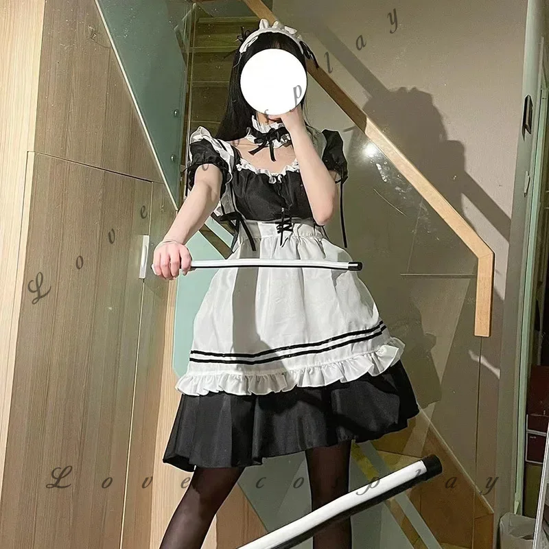 لطيف خادمة موحدة لوليتا فستان اللعب زي ألياف البوليستر المرأة استخدام خاص الملابس ملابس الرقص الحديثة المصنوعة في الصين