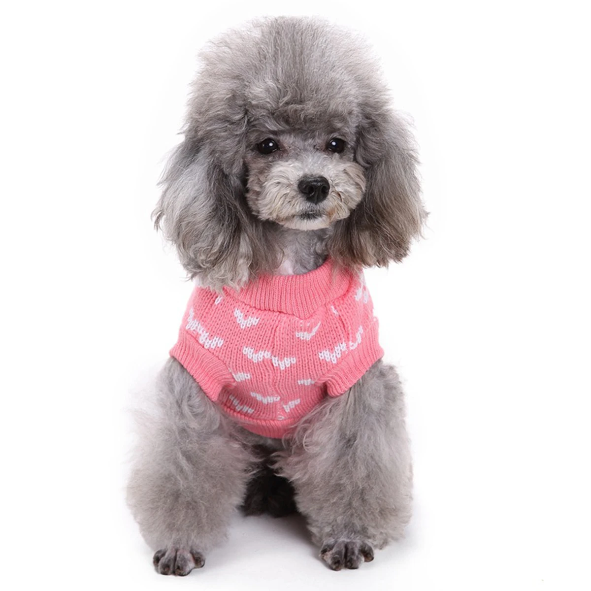 

Dog Heart Pattern Clothes Thick Warm Knitting Sweaters Dog Winter Clothes Pet Costume Pet Sweater Winter Sweater