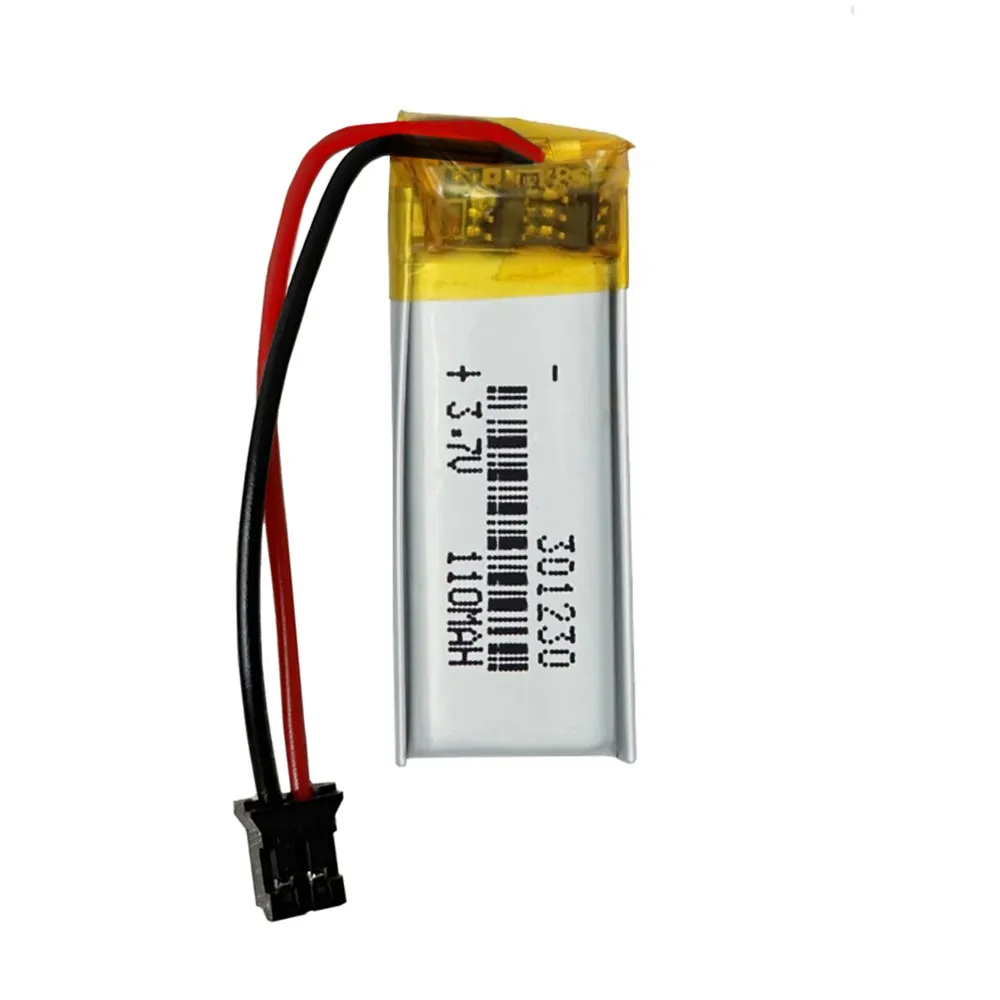 10pcs 3.7V 110mAh 301230 Lithium Polymer Li-Po Rechargeable Battery For Nice Nano' Or Wireless Keyboard MP4 MP5 GPS Bluetooth