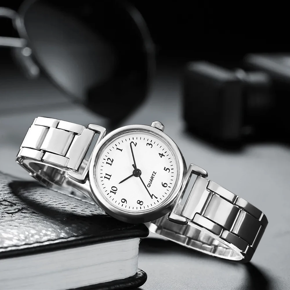 1 Stück, modisches und kompaktes Armband aus einer Legierung, die Damen-Quarzuhr ist die beste Wahl als Geschenk. – Detail 4