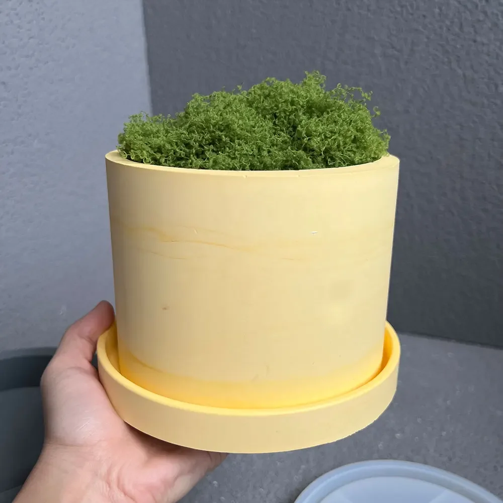 

Large Silicone Planter Molds Concrete Round Flowerpot Big Candle Vessel Storage Plants Pot Silicone Rectangle Pots Casting Mould