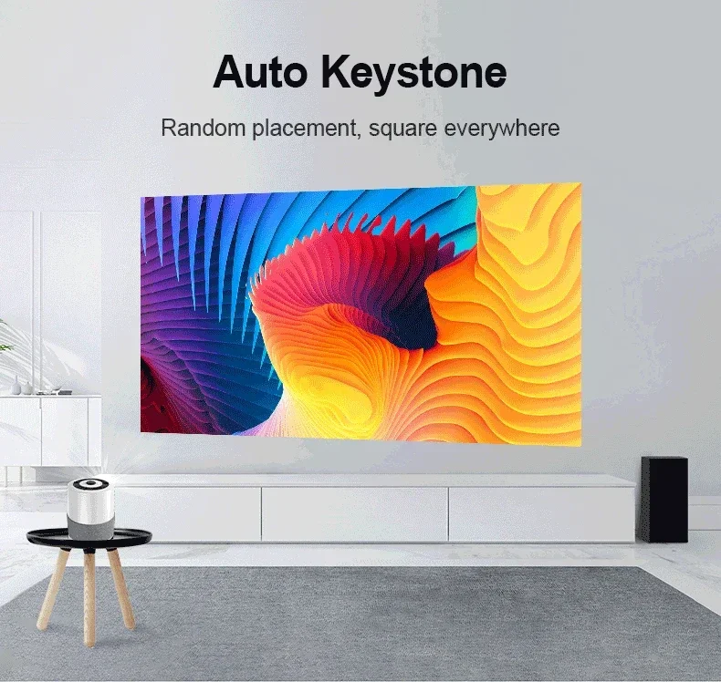 Full HD 1080P Native Smart Portable Projectors 4k Wifi Video LCD Auto Keystone Correction Projector Android TV Projector