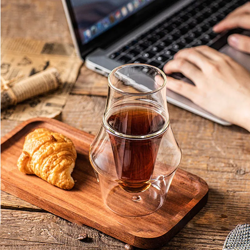 YWDL Neuer Kreativer Doppelwandiger Glasbecher Espresso-Kaffeetasse Verbrühungssicherer Milch-Party-Brandy-Wein-Teetasse 120/250/335ml – Detail 13