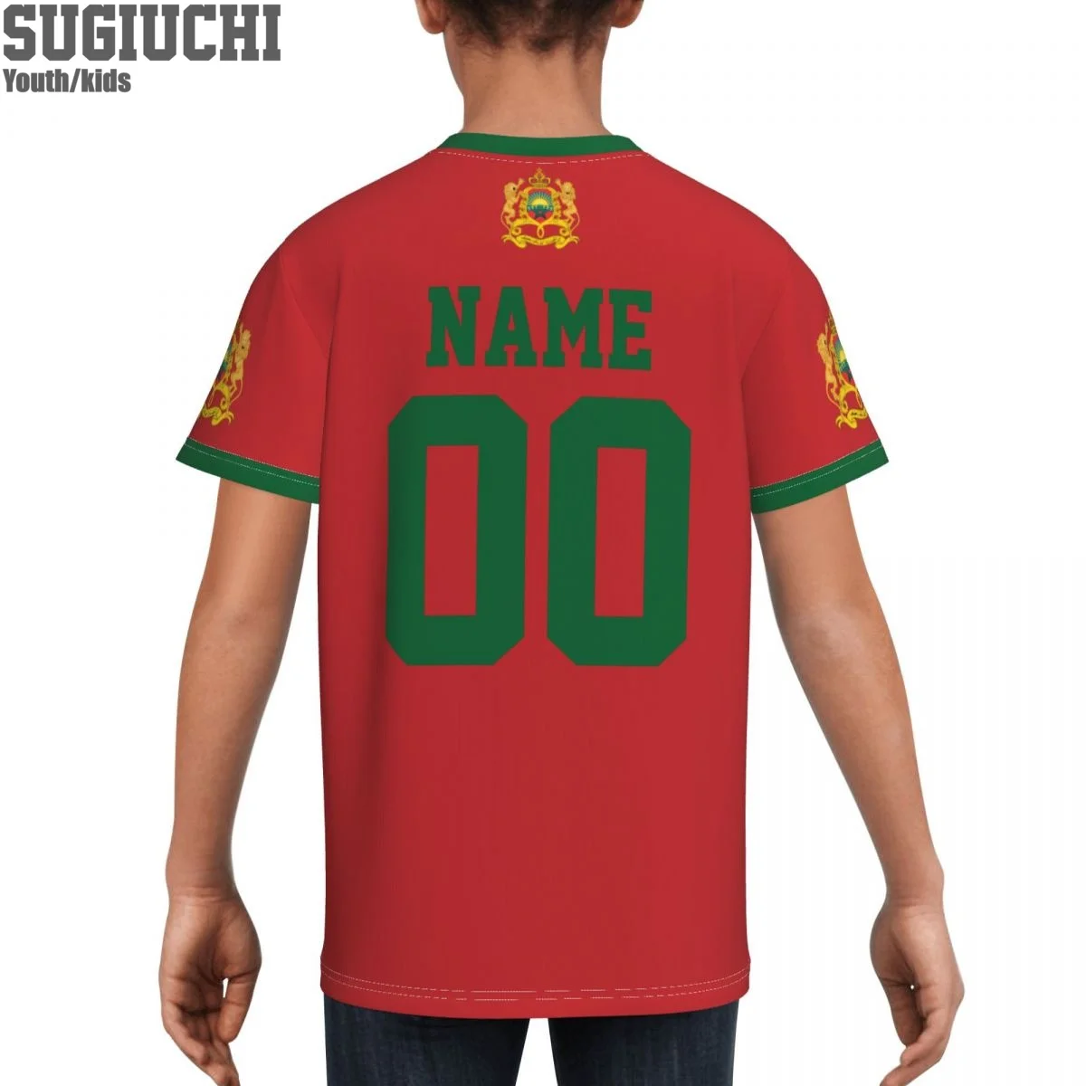 Custom Name Number Morocco Flag Emblem 3D T-shirts For Kids Youth Boy/Girl Tees jersey Soccer Football Fans Gift T shirt