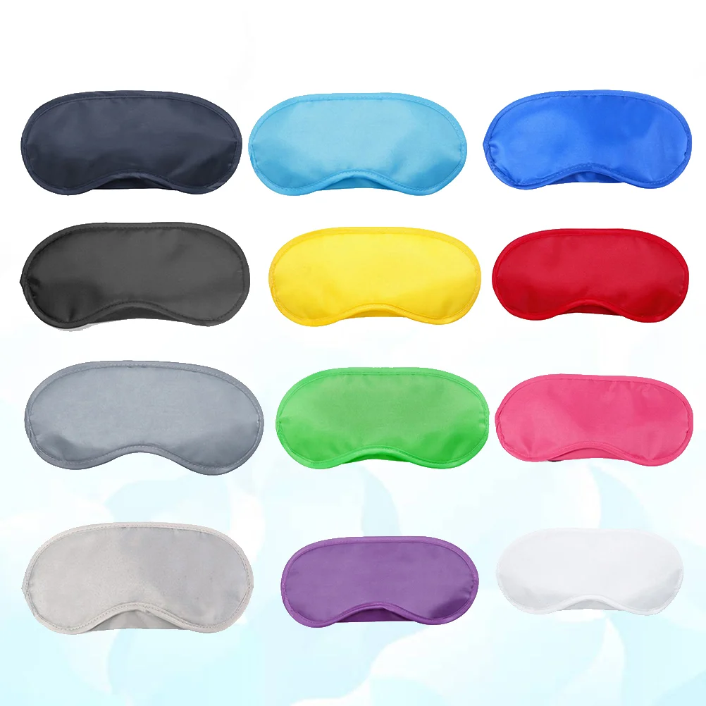 25pcs Multicolor Eye Mask Cover Lightweight Eyeshade Blindfold Sleep Mask Elastic Straps for Kids Women Men