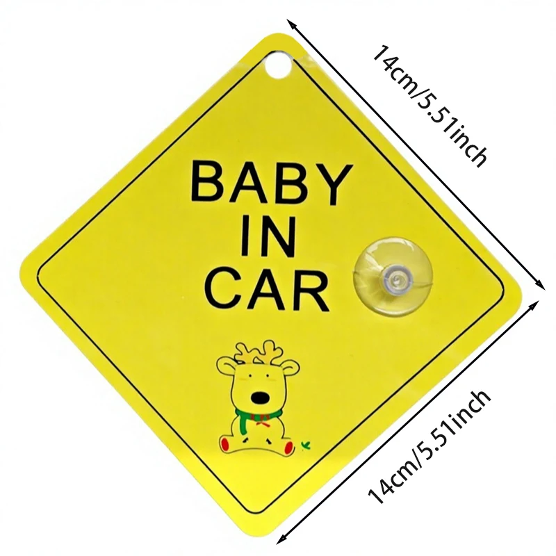 Customized Baby Safety Warning Signs With Suction Cups For Cars, Window Reminder Stickers, And Vehicle Warning Accessories