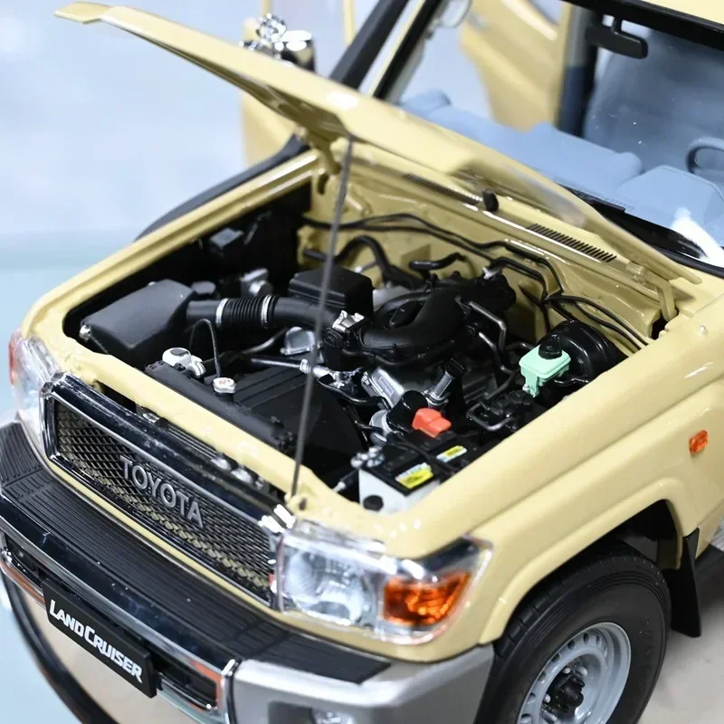 Almost Real 1/18 Toyota Land Cruiser 70 Series (J76) Yellow Limit Alloy Toy Motor Vehicle Diecast Metal Model Gift