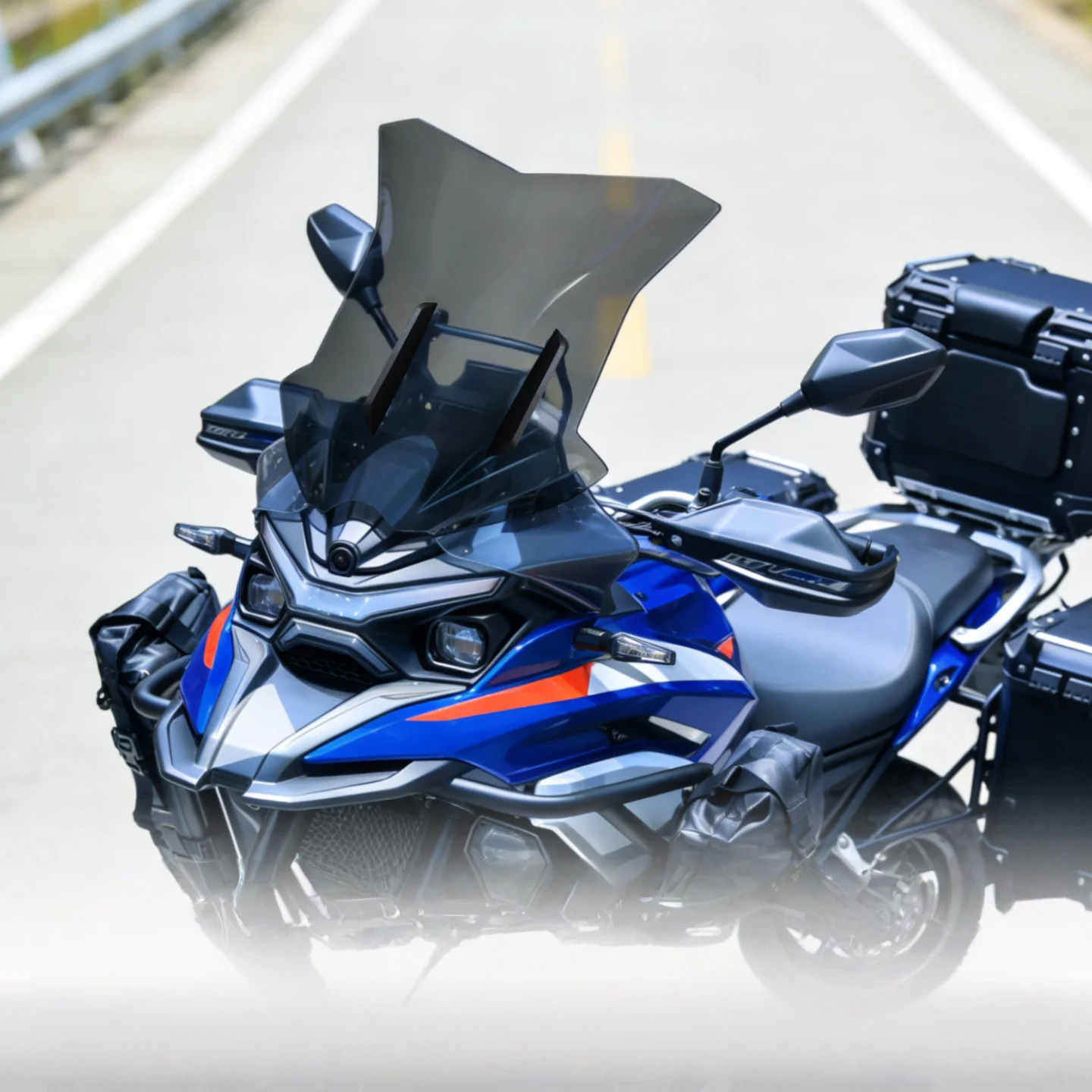 For Kove  625X Windshield Water Bird Style Modified Ash Chest Windshield