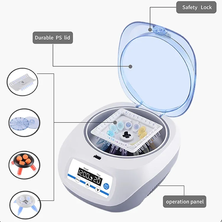 In Stock 7000 12000 RPM Laboratory Microcentrifuge Large Capacity Mini Centrifuge Swing Out Rotor Centrifugal Laboratory Centrif