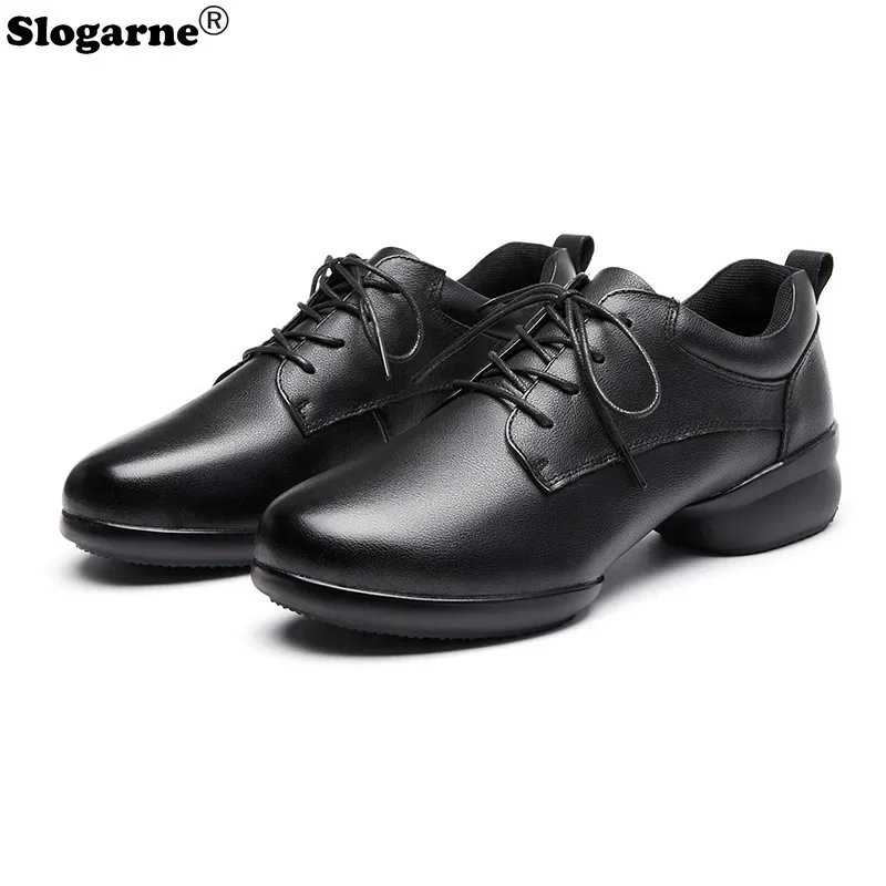 

Male Genuine Leather Jazz Dance Shoes Men Cow Leather Salsa Modern Tango Ballroom Dance Shoe Soft Sole Cowhide Latin Waltz Shoes
