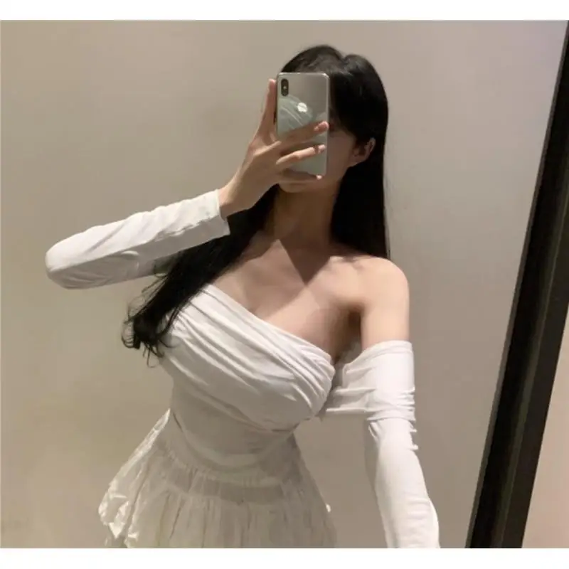 Fashionable Tightened Pleated Tube Top Open Cardigan Two-Piece Set New Arrival 2024 Autumn Season High Quality Women's Wear